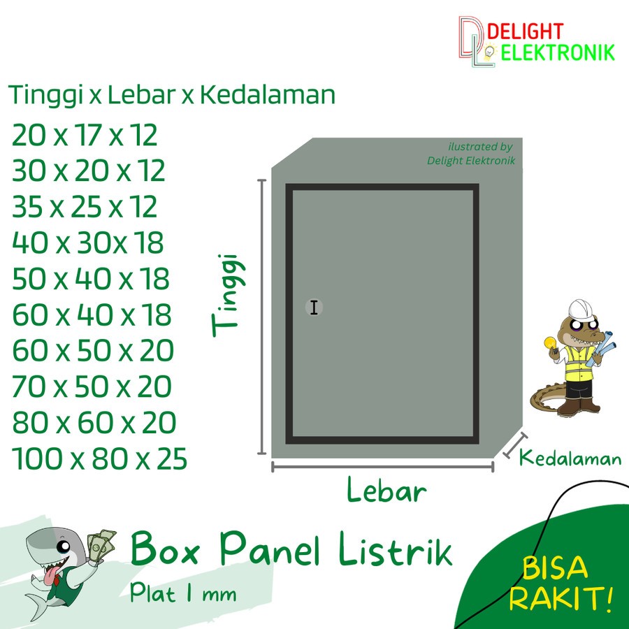 Jual BOX PANEL INDOOR 40x30 40x50 40x60 50x70 60x80 1mm PLATE | Shopee ...