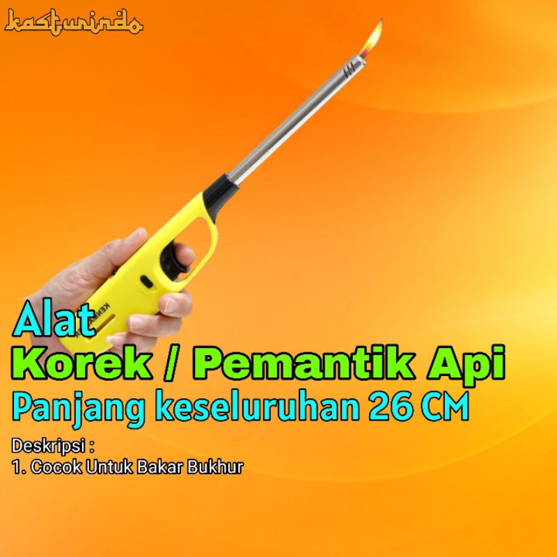 Jual Alat Pemantik Api Korek Panjang 26 CM Disertai Gas Untuk Bakar ...