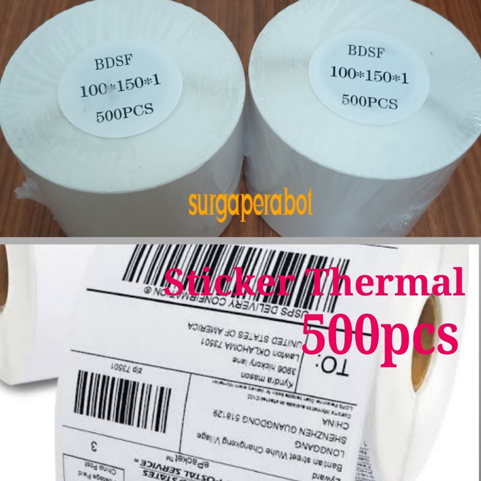 Jual Mau Kertas Sticker Thermal Label Barcode 5 pcs 1x15 1x15 cm Stiker ...