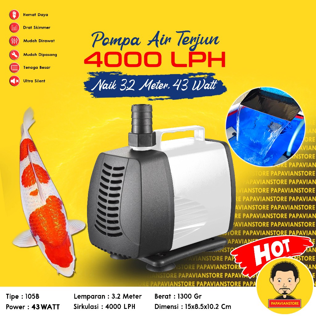 Jual Mesin Pompa Filter Air Kolam Ikan Hias Koi Aquarium