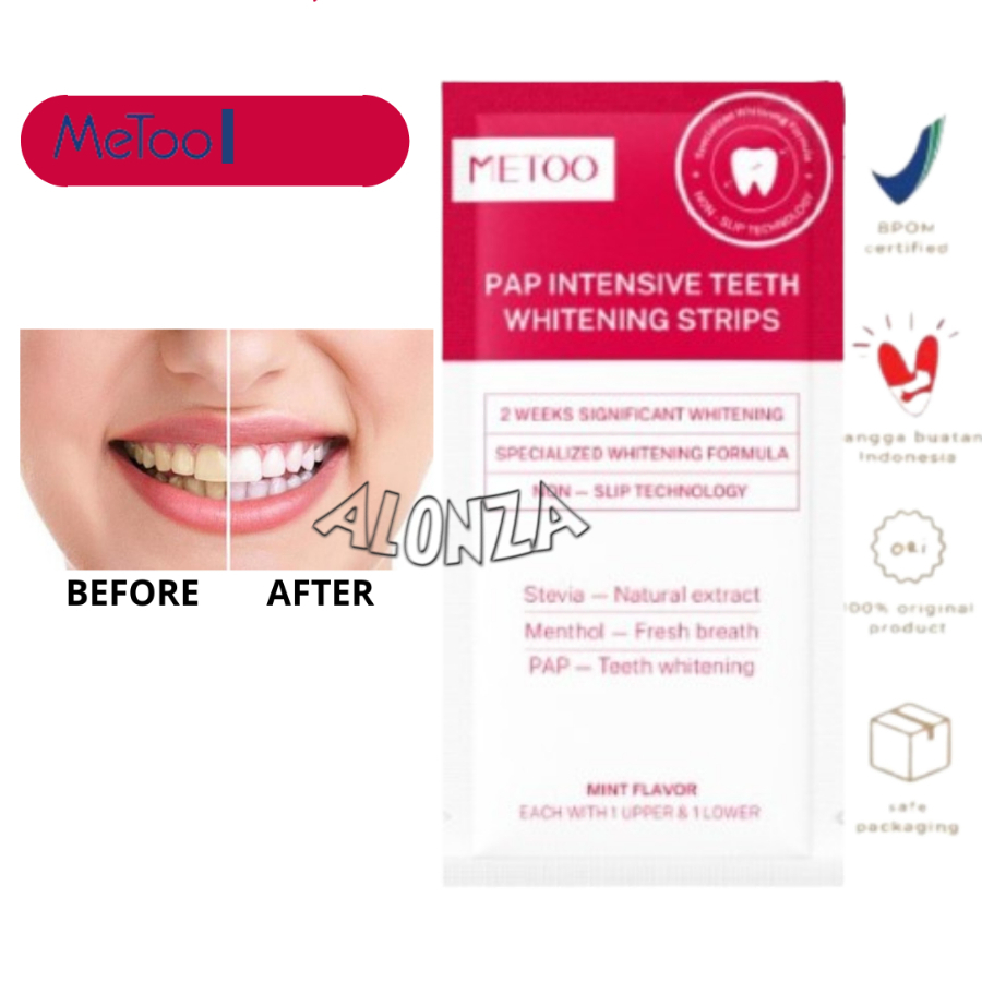 Jual [BPOM] MeToo Teeth Whitening Itensive Strips - Mencerahan Warna ...