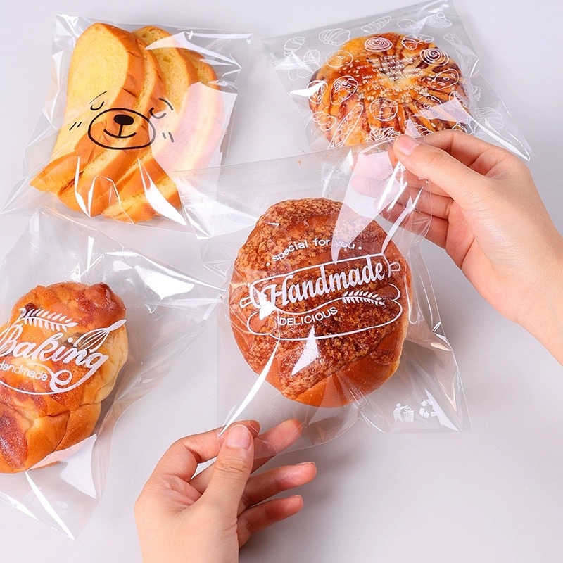 Jual 10pcs OPP 15x18cm plastik roti tawar donat croissant kemasan kue ...