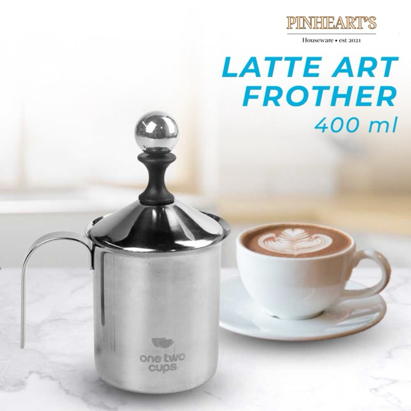GELAS KOPI MILK FROTHER STAINLESS 400ML MILK JUG CREAMER LATTE ART FOAM  MILK MAKER MILK FOAMER PENGOCOK SUSU STAINLESS STEEL 400ML WZ0011