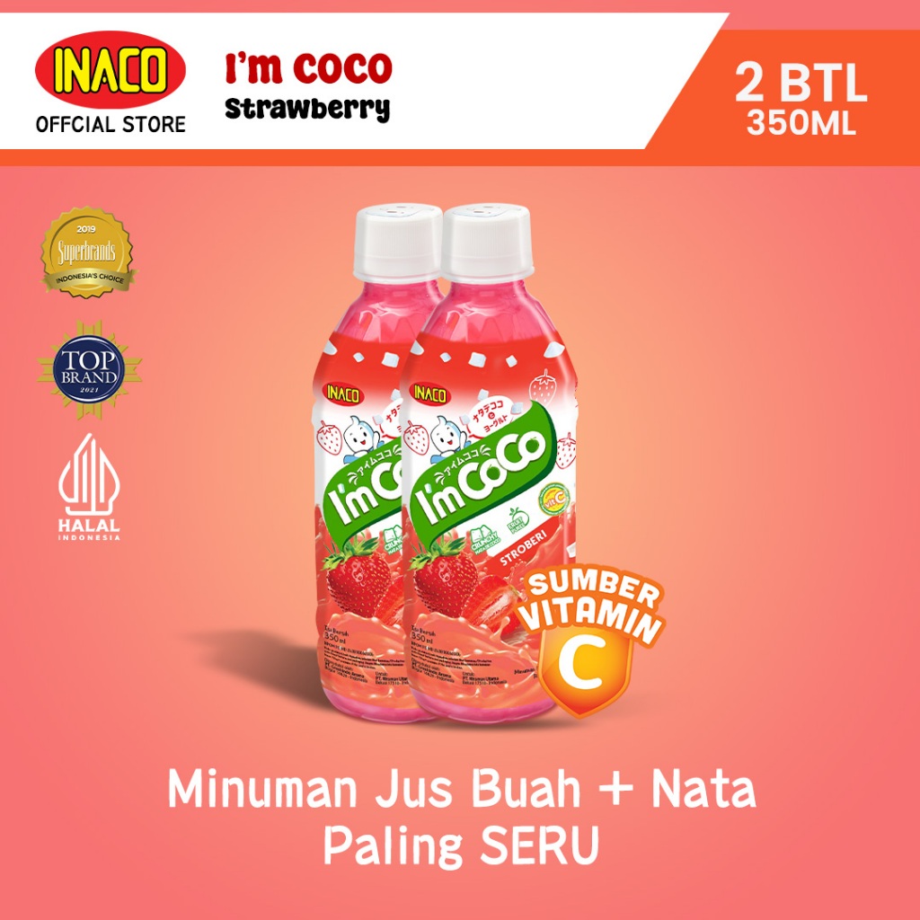 Jual INACO I'm Coco Strawberry 350ml - Twinpack | Shopee Indonesia