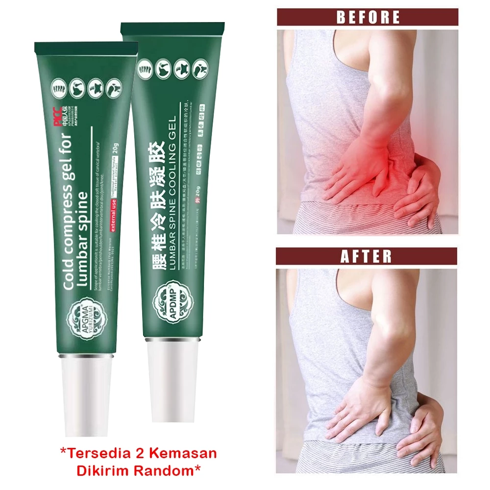 Salep Pereda Sakit Punggung Belakang Lumbar Cold Compress Gel 20g Paling Ampuh Salep Penghilang Nyeri Otot Krim Sakit Pinggang | AutoStock