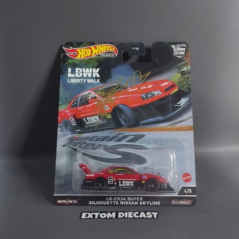 Jual Hotwheels Nissan Skyline R34 LBWK Mountain Drifter Sign Kato Owner ...