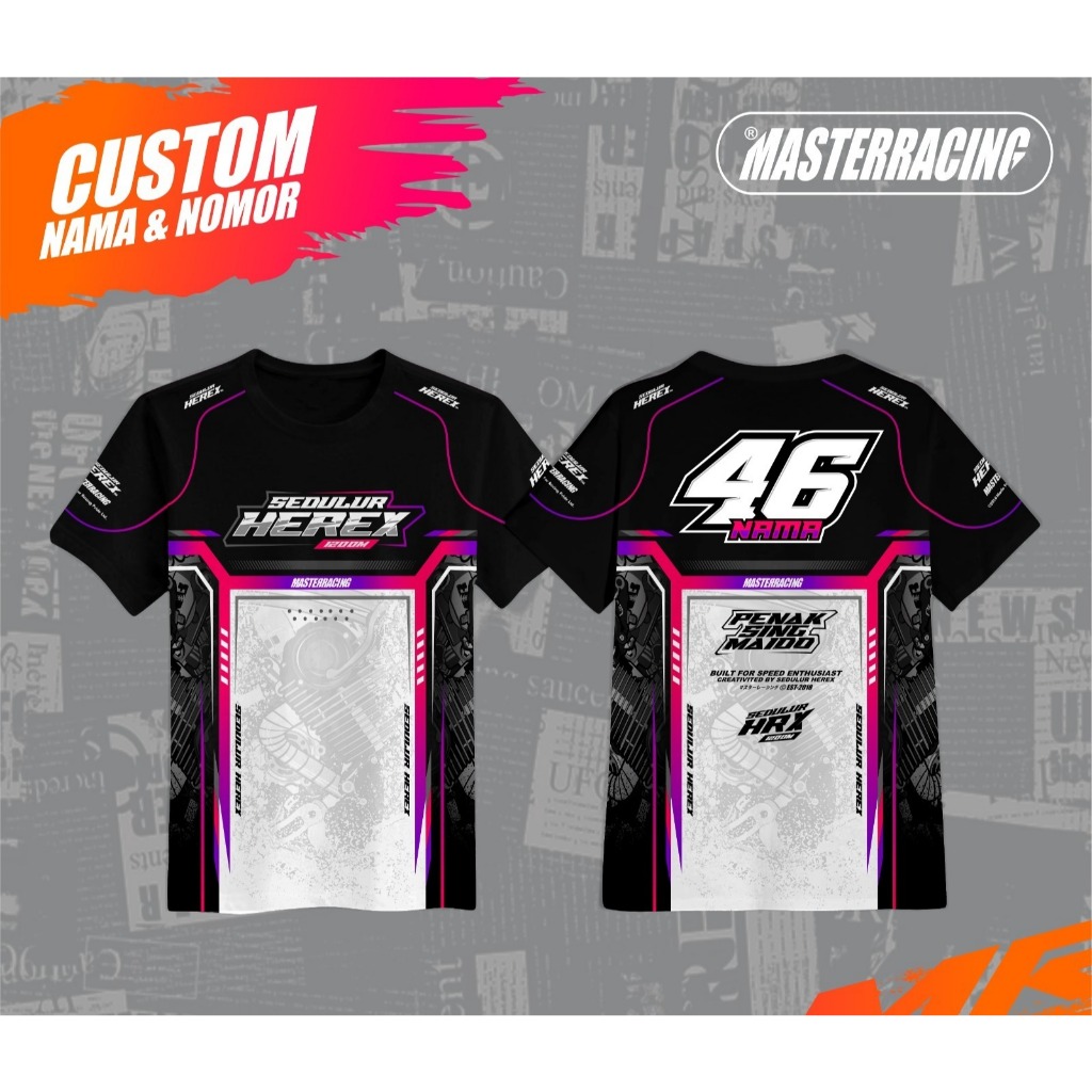 Jual Masterracing | CUSTOM NAMA & NOMOR | JERSEY racing balap herex ...