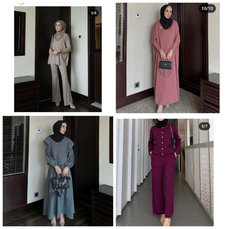 Jual mega set batwing dress moon set muji set by gonegani bisa shopee