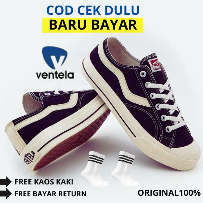 Jual [bonus Kaos Kaki Skate Old School] Ventela Original 100 Sneakers