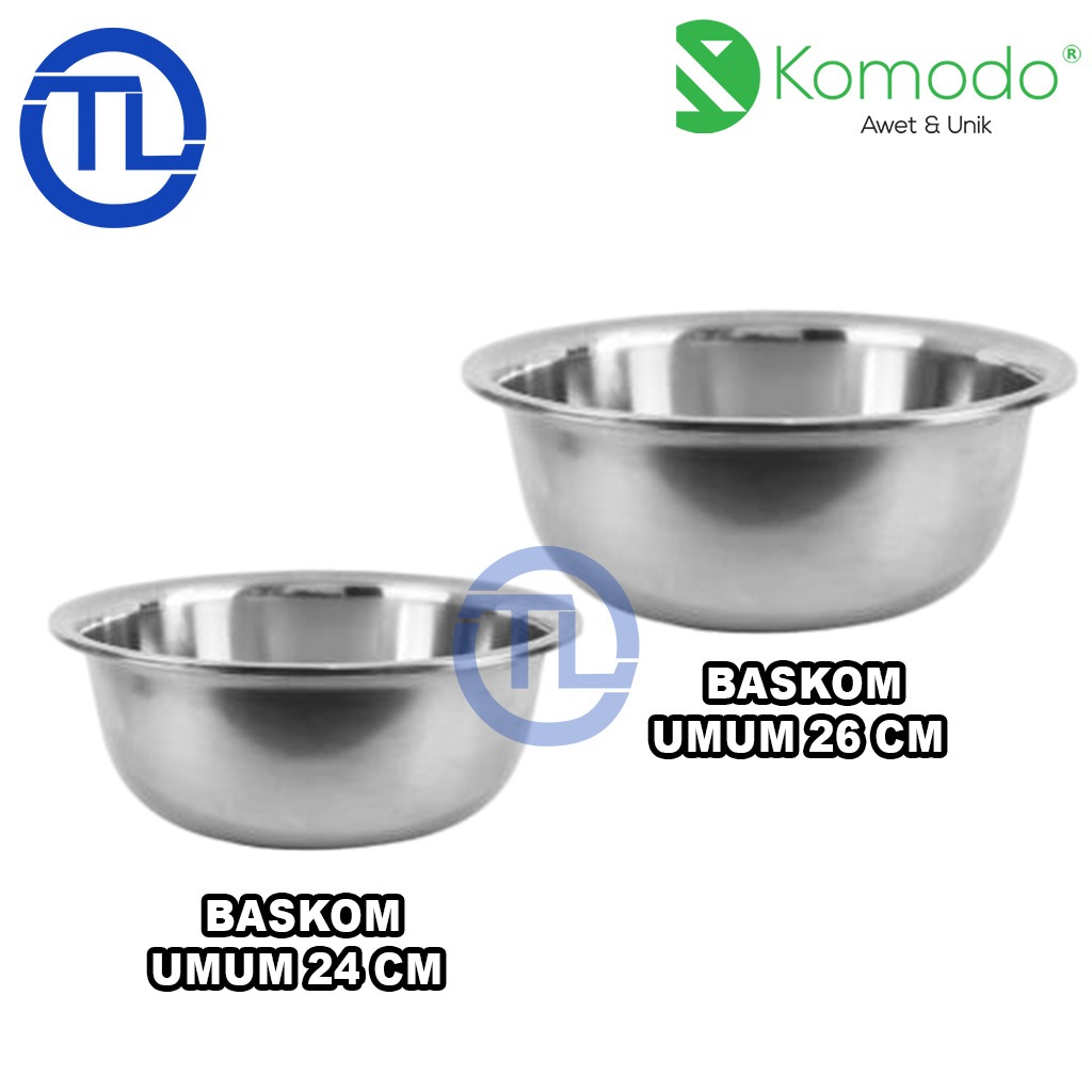 Jual Komodo Baskom Umum / Baskom Stainless Ukuran / Baskom Serbaguna 24 ...