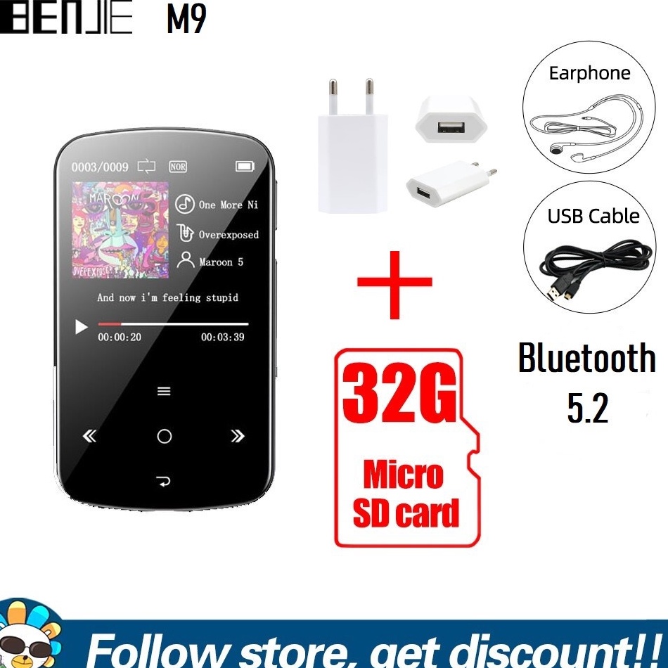 Jual DAP MP3 Benjie M9 Pedometer TypeC memory 32GB Bluetooth 52 MP4