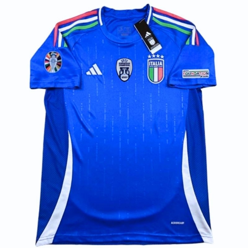 Jual JERSEY ITALIA HOME EURO 2024 FULL PATCH IMPORT - BAJU BOLA ITALIA