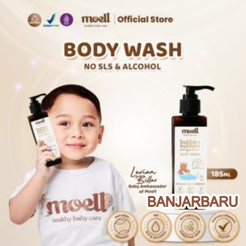 Jual Sabun bayi Moell banjarbaru banjarmasin Body Wash natural organik