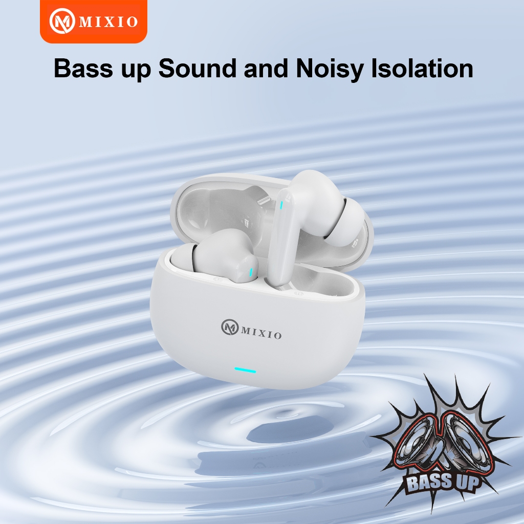Jual MIXIO X8 TWS SUPER BASS WIRELESS BLUETOOTH EARPHONE TWS MINI ...
