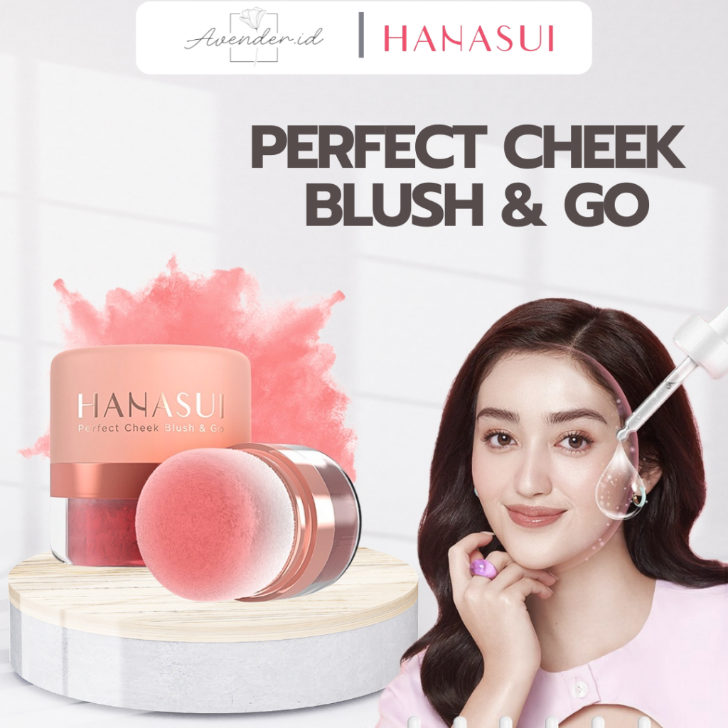 Jual (GET 1 GIFT) HANASUI Perfect Cheek Blush On & Go Powder, blush on