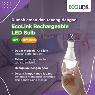 Jual Lampu EcoLink LED Emergency Rechargeable 11W | Shopee Indonesia