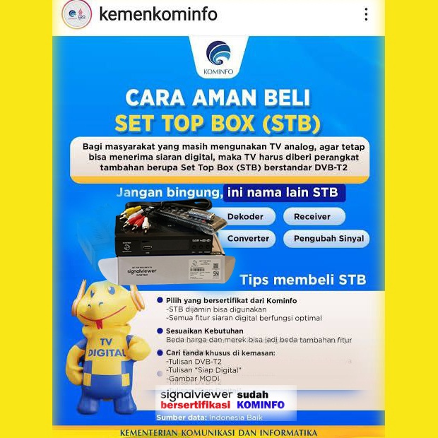 Jual Set Top Box STB TV Digital Signal Viewer Receiver Penerima Sinyal ...