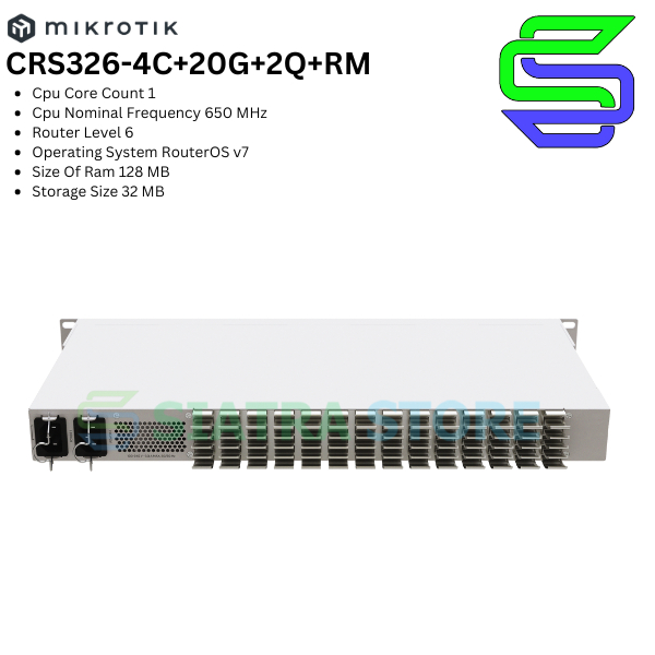 Jual Mikrotik CRS326-4C+20G+2Q+RM | 20 Port 2.5G Cloud Router Switch ...