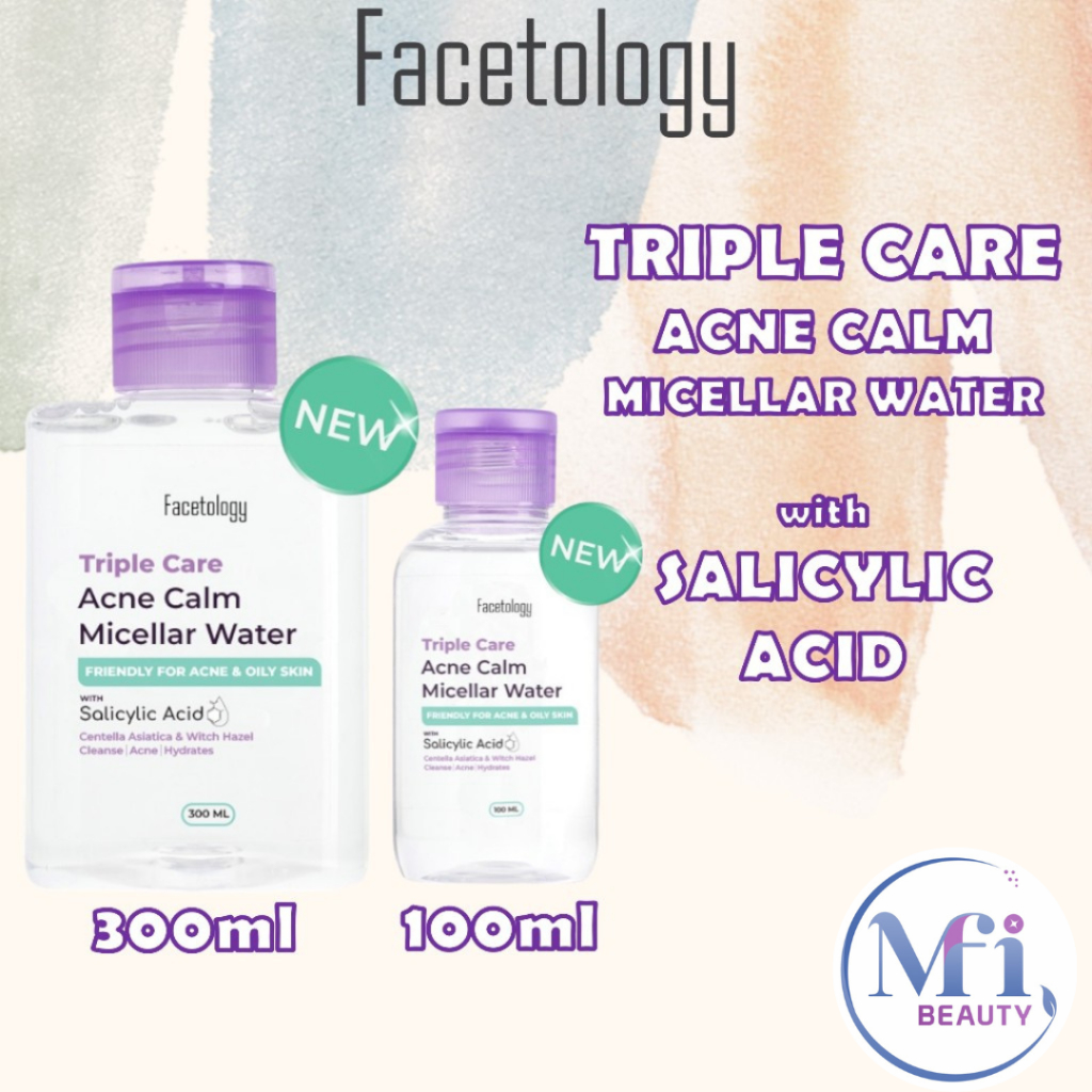 Jual MFI - Facetology Triple Care Acne Calm Micellar Water Netto 300 ml ...