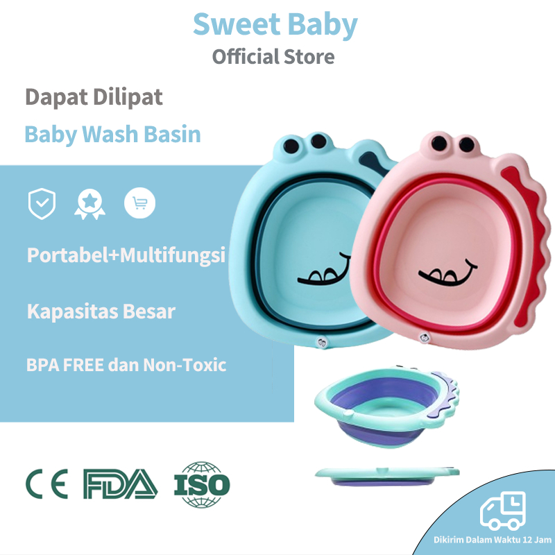 Jual Sweetbaby Foldable Baby Wash Basin Wastafel Bayi Yang Bisa Dilipat Ember Lipat Multifungsi