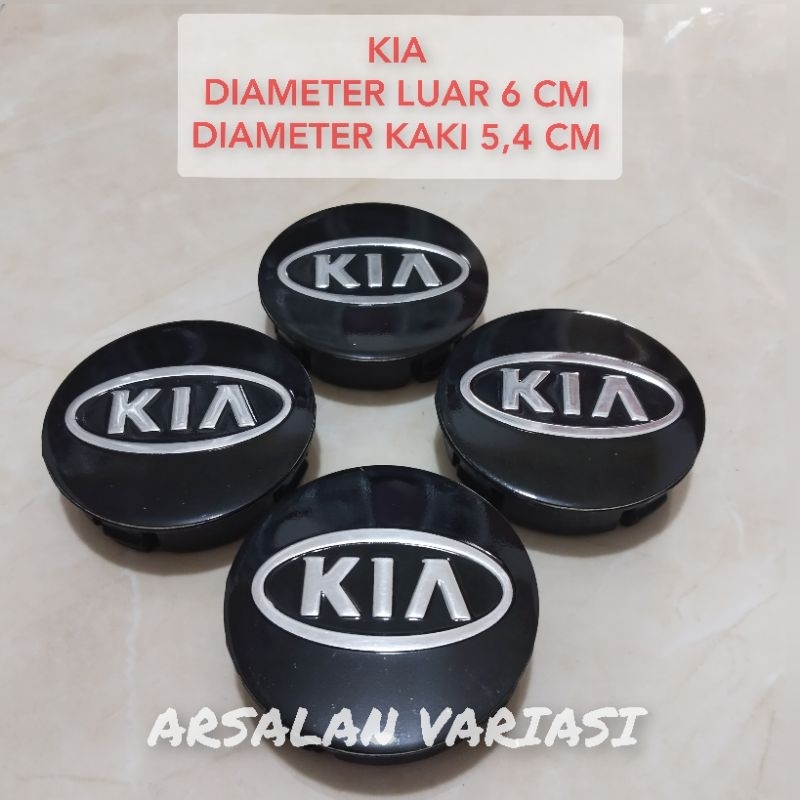 Jual Dop roda tutup velg mobil KIA kaki banyak diameter 6 cm harga ...