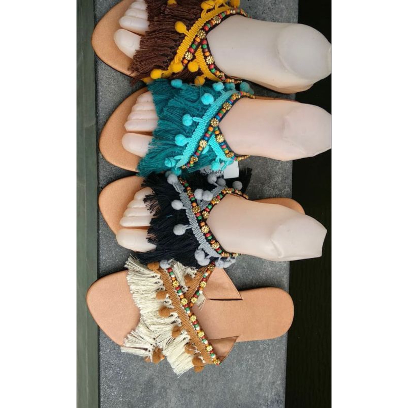 Jual sendal etnik bali/new collection/sendal boho/sendal bohemian ...