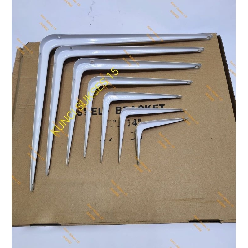 Jual Siku Rak L Putih 4×5 5×6 6×8 8×10 10×12 12×14 cm / Besi Siku Rak ...