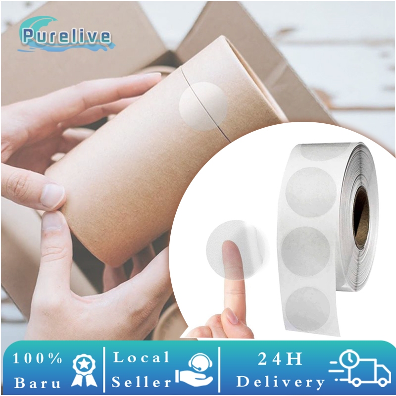 Jual 1000Pcs/Roll Sticker Label 19/25mm Waterproof Transparant Polos ...