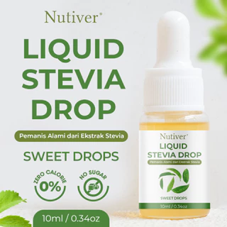 NUTIVER Stevia Tetes 10ml / Liquid Stevia Cair Pemanis / Gula Stevia Natural Sweetener