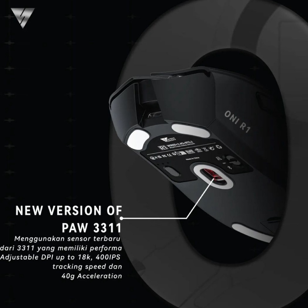 Jual Vortex Series ONI R1 Lightweight Triple Mode Wireless Gaming Mouse ...