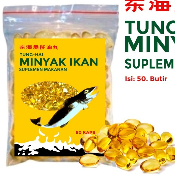 Jual Minyak Ikan 50 Kapsul Tung Hai Liver Fish Oil Vitamin Kucing