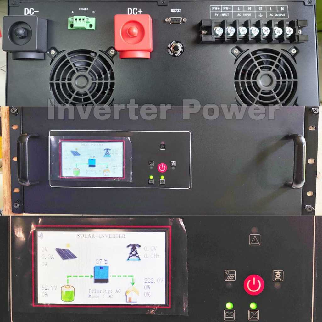 Jual Inverter UPS Rack Mount 5000W LCD Touch Screen Pure Sine Wave ...