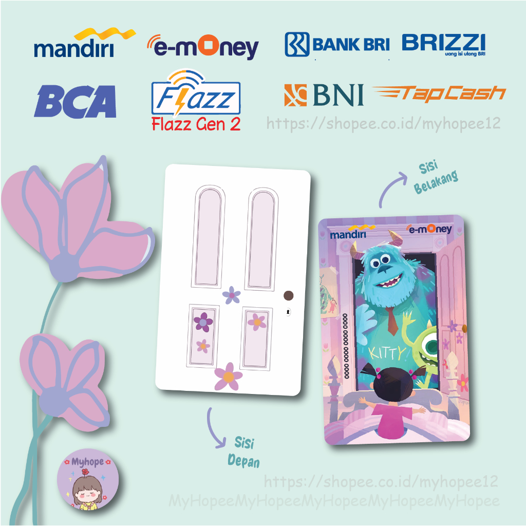 Jual Emoney Etoll Kartun Monsters, Inc. Boo Mike Janes Kartun Cutee ...