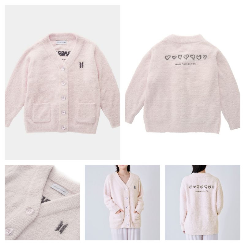 Jual GELATO PIQUE X BTS CARDIGAN PINK & GRAY | Shopee Indonesia