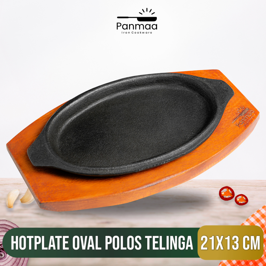 Jual Panmaa Cast Iron Hot Plate Steak Piring Steak Oval Polos Telinga