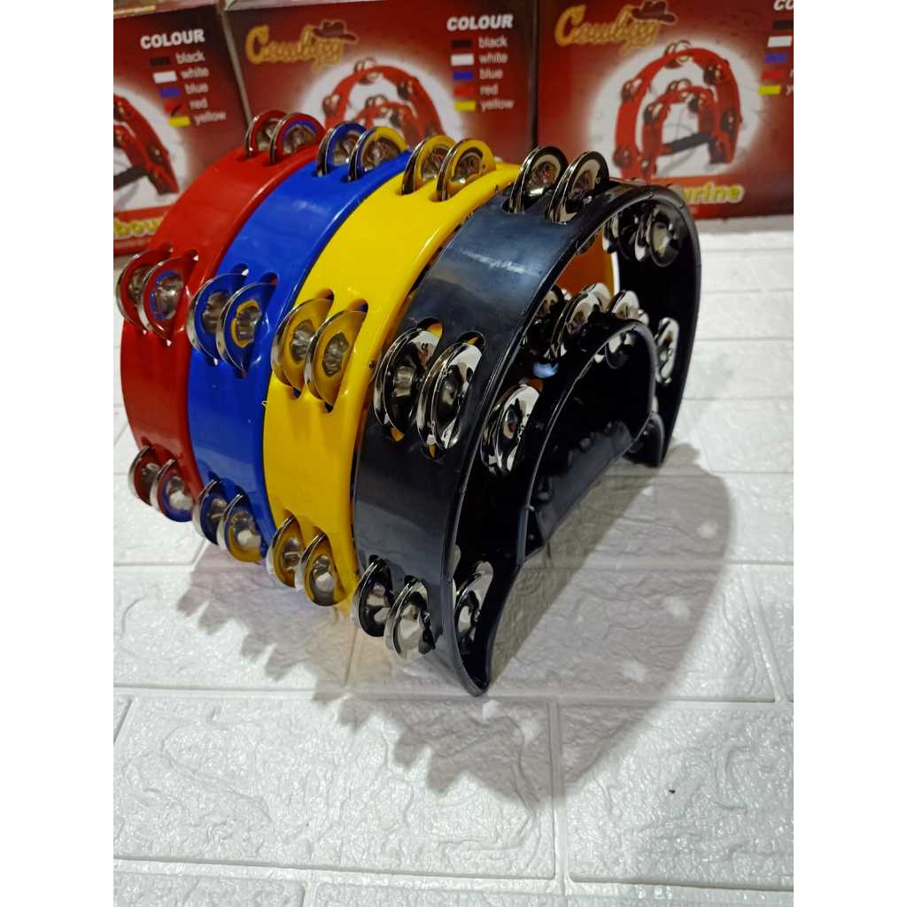Jual Tamborin Cowboy Double Ring Kecrekan Tamborine Tambourine | Shopee ...