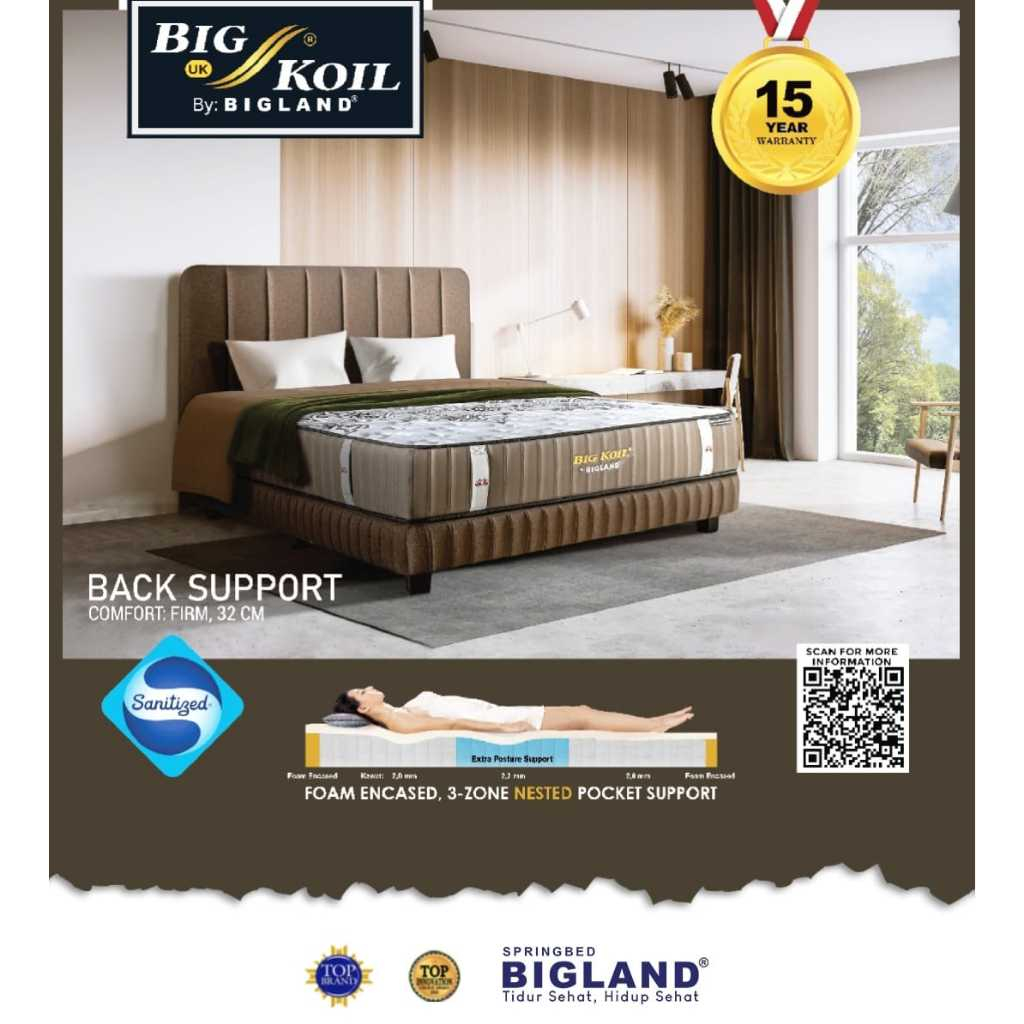 Jual MATRAS BIG KOIL BY BIGLAND BACK SUPPORT / KASUR SPRING BED TIDUR ...