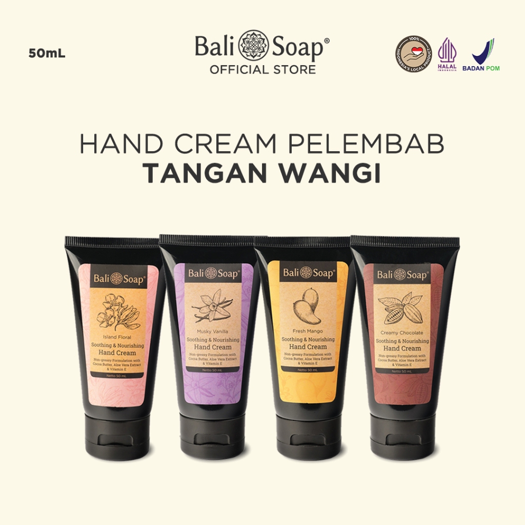 Jual Bali Soap Hand Cream Pelembab Tangan Wangi BPOM & Halal, NON