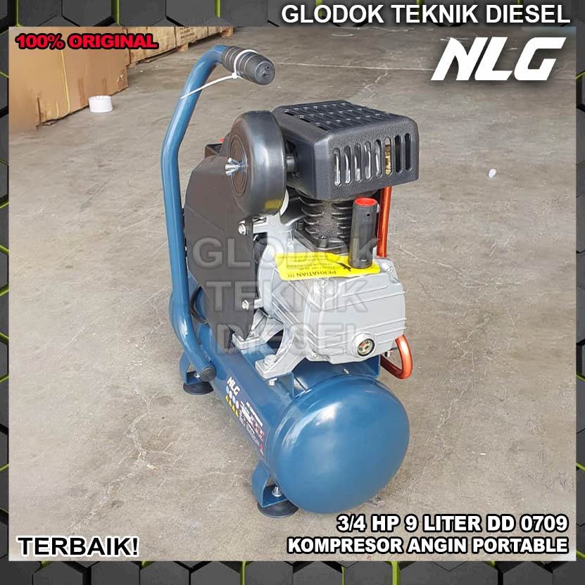 Jual KOMPRESOR ANGIN MINI 3/4 HP 9 LITER AIR COMPRESSOR PORTABLE ...