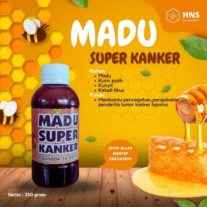 Madu Super Kanker Atasi Penderita Kanker  Tumor Dan Benjolan Netto 250 gram