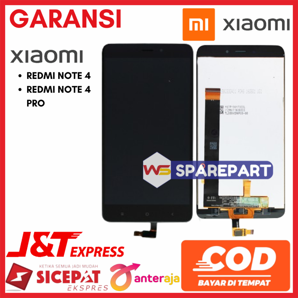 Jual LCD XIAOMI REDMI NOTE 4 - ORIGINAL FULLSET | Shopee Indonesia