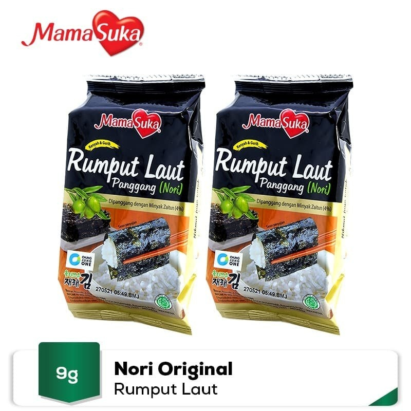 Jual MAMASUKA RUMPUT LAUT PANGGANG GIM NORI ORIGINAL 2 pack x4.5gr ...