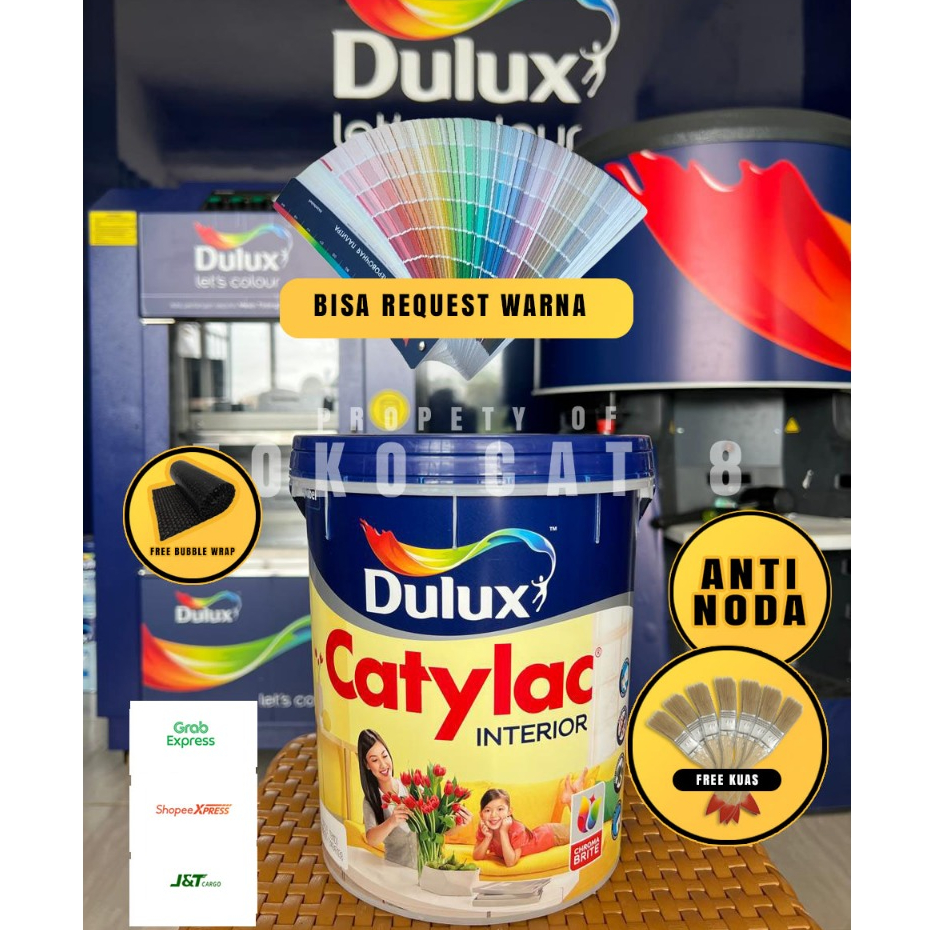 Jual Cat Tembok Dulux Catylac Anti Noda Interior Putih Warna Kg