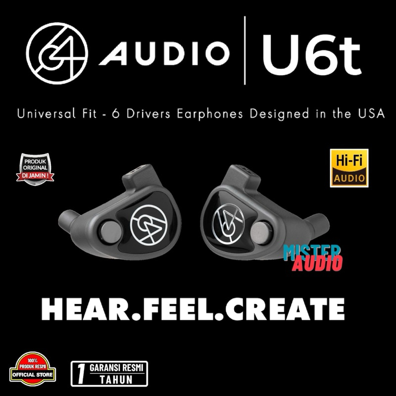 Jual 64 Audio U6t Universal 6 Drivers In-Ear Monitors | Shopee Indonesia