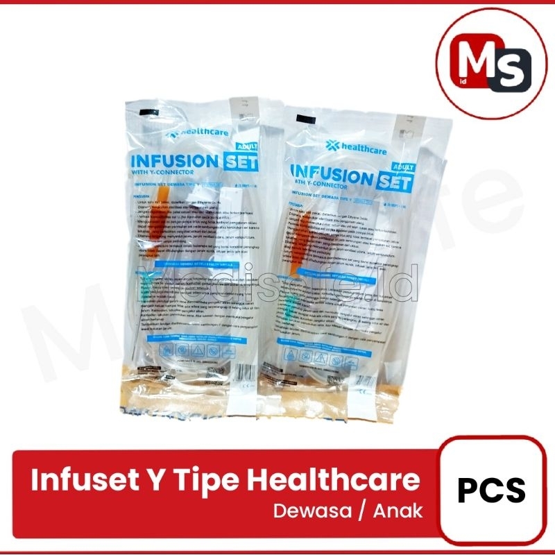 Jual Healthcare Infuset Y Tipe Selang Infusion Set Dewasa & Anak Isi 50 ...