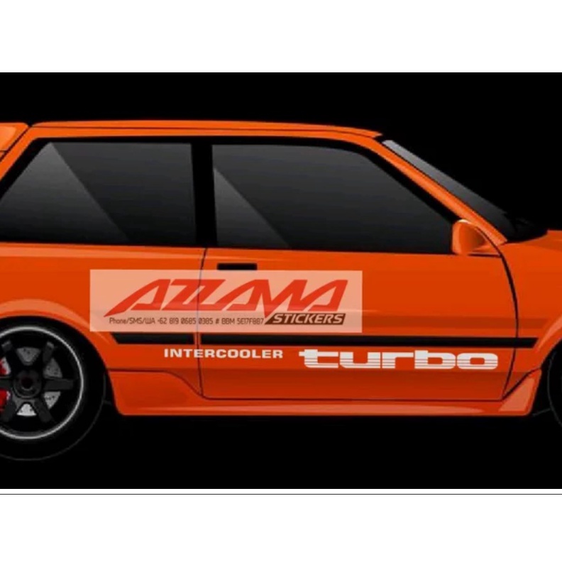 Jual EKSTRA PROMO Stiker Toyota Starlet Sticker Turbo Intercooler side ...