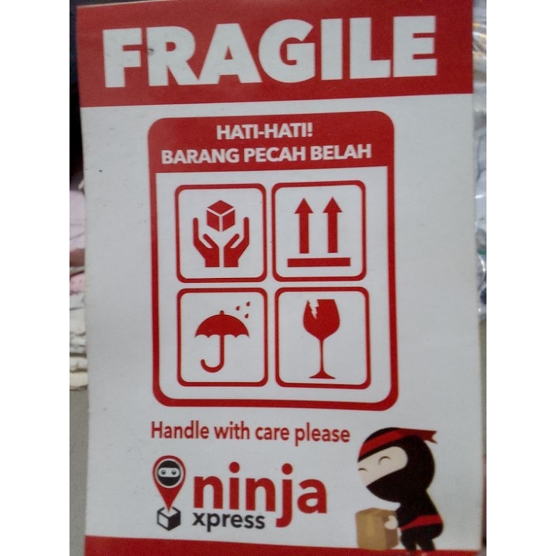 Jual Sticker Fragile Ninja Express Stiker Tempel Barang Pecah Belah ...