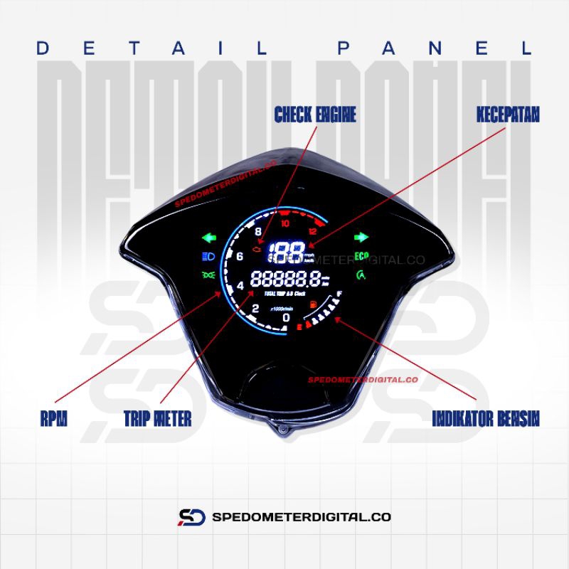 Jual Spedometer Digital Honda Beat FI 2012-2014 PNP | Shopee Indonesia