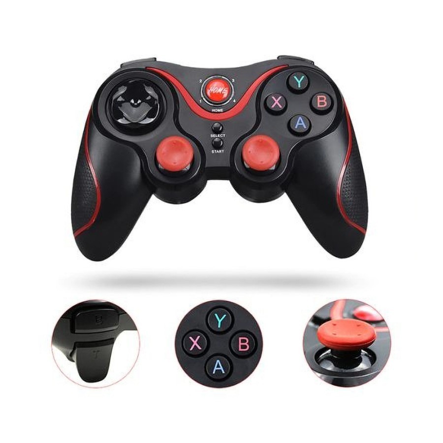 Jual X3 Gamepad Joystick Bluetooth Plus Holder HP - X3 Wireless ...