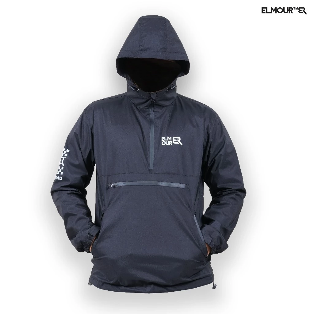 Elmour Jacket Anorak Pria Simple Waterproof Windproof